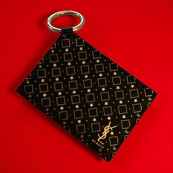 Yves Saint Laurent Accessories - Yves Saint Laurent Beaute Black and Gold Mirror Keyring